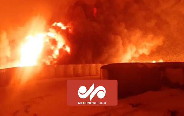 انفجار و آتش گرفتن خط لوله نفت در ترکیه