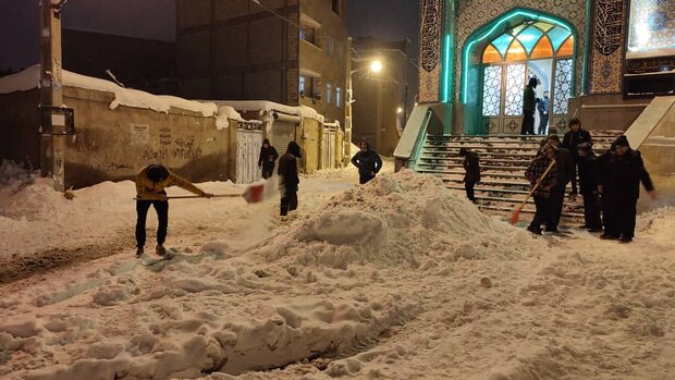 آمادگی سپاه برای برف‌روبی در شهر اردبیل