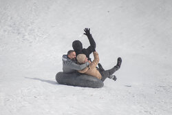 Snow tubing in Fars, Qazvin provinces