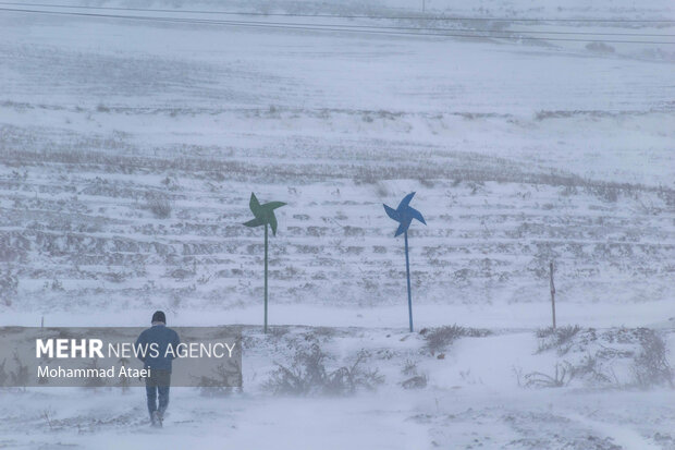 Beautiful scenery of winter snow in Olang-Ramian Road
