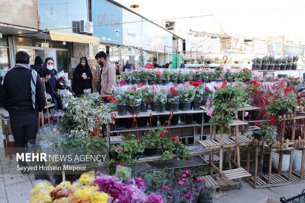 گرمی بازار گل مشهد در آستانه روز مادر