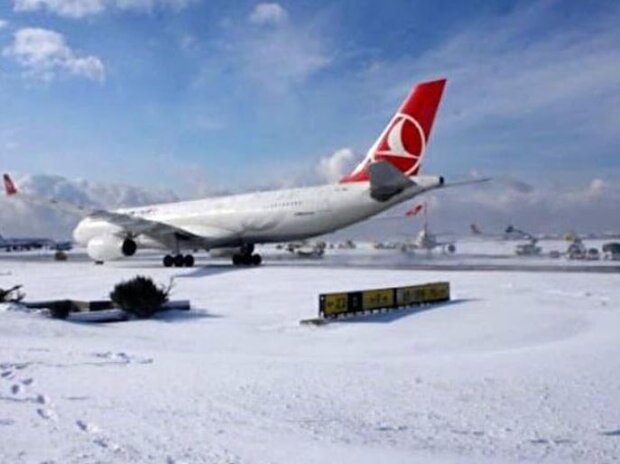 لغو  صدها پرواز در استانبول ترکیه  بدلیل بارش شدید برف  