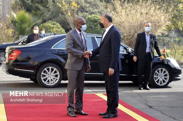 حسین امیرعبداللهیان وزیر امور خارجه ایران از رابرت دوسی، وزیر امور خارجه توگو در محل وزارت امور خارجه استقبال کرد