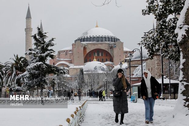 İstanbul'un karlı havasından fotoğrafar