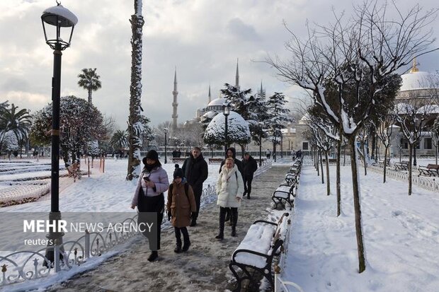 İstanbul'un karlı havasından fotoğrafar