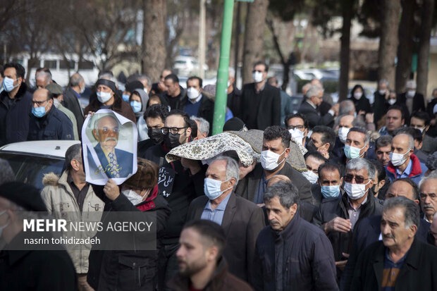 تشییع و تدفین استاد پرتو در کرمانشاه