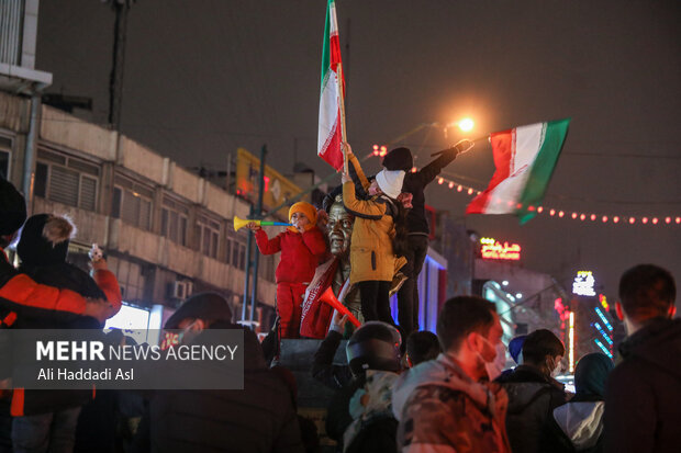 Happiness of Tehraners on victory of Iran Nat'l Football Team