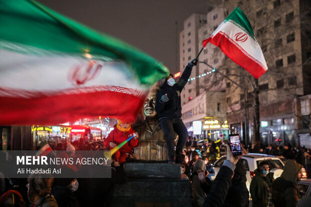 Happiness of Tehraners on victory of Iran Nat'l Football Team