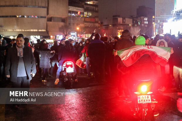 Happiness of Tehraners on victory of Iran Nat'l Football Team