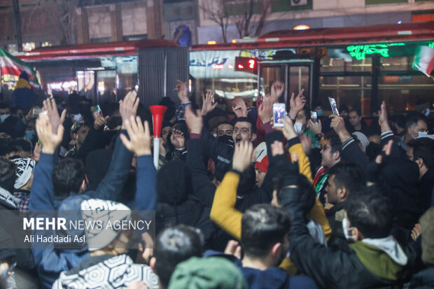 Happiness of Tehraners on victory of Iran Nat'l Football Team