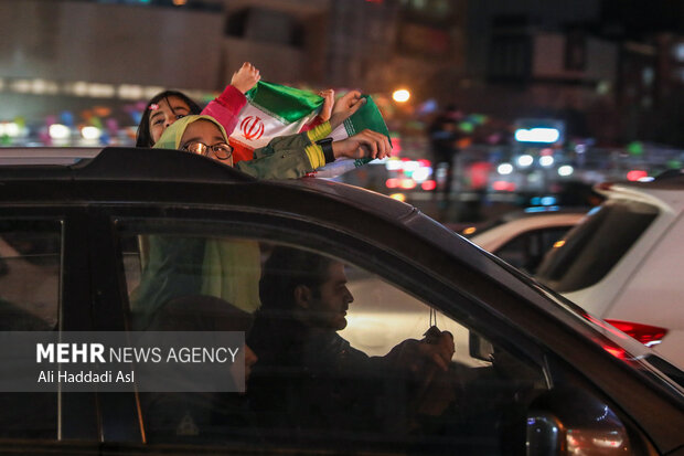 Happiness of Tehraners on victory of Iran Nat'l Football Team