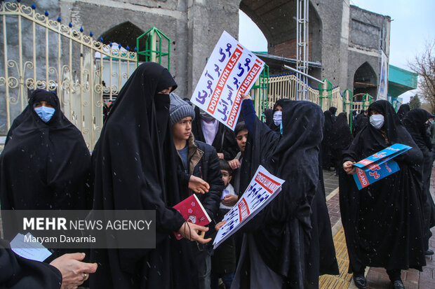 راهپیمایی مردم خراسان شمالی در دفاع از مردم مظلوم یمن