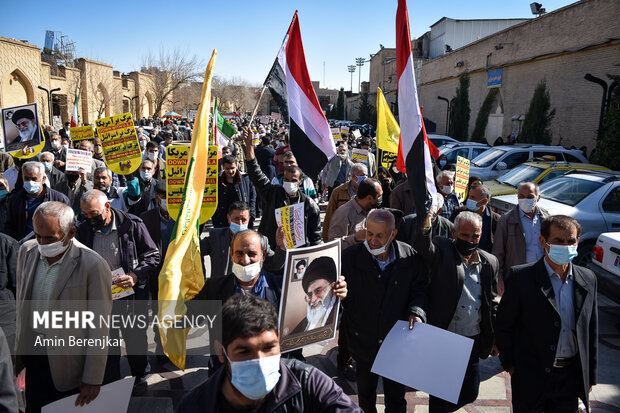 تہران میں یمنی عوام کی حمایت میں عظيم الشان ریلی کا اہتمام