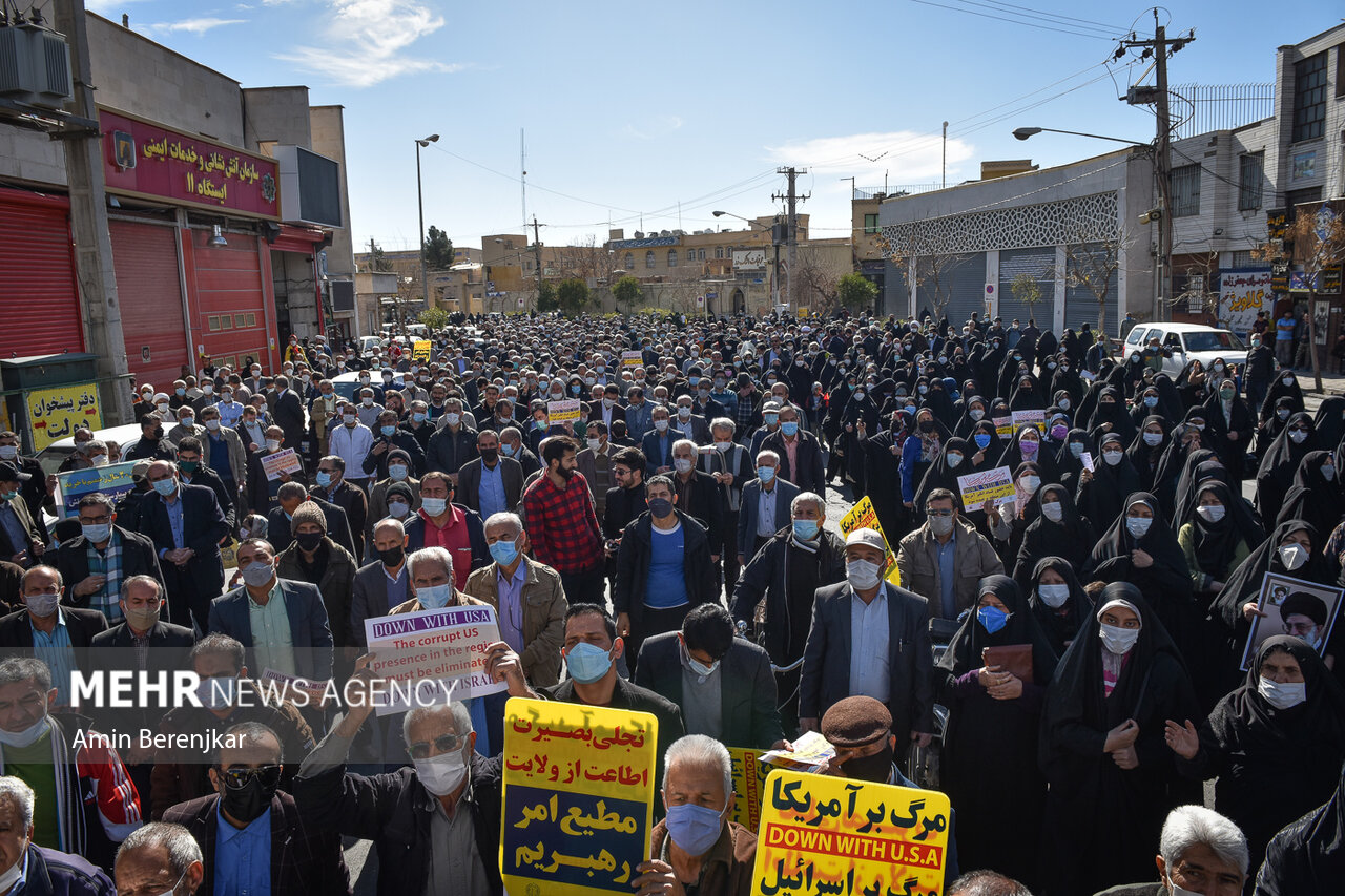 یمنی عوام کی حمایت میں ایران کے مختلف شہروں میں مظاہرے