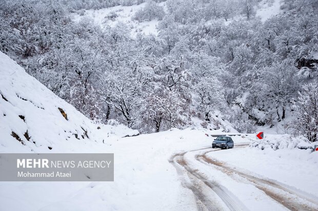 طبیعت برفی غرب گلستان