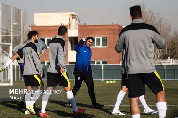 وحید هاشمیان در تمرین تیم ملی فوتبال ایران پیش از دیدار با امارات حضور دارد