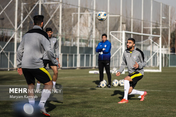 کاوه رضایی در آخرین تمرین تیم ملی فوتبال ایران پیش از دیدار با امارات حضور دارد