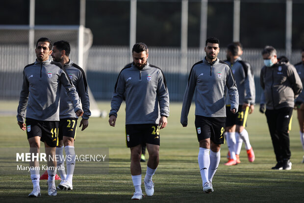 تمرین تیم ملی فوتبال ایران پیش از دیدار با امارات در مرکز ملی فوتبال برگزار شد