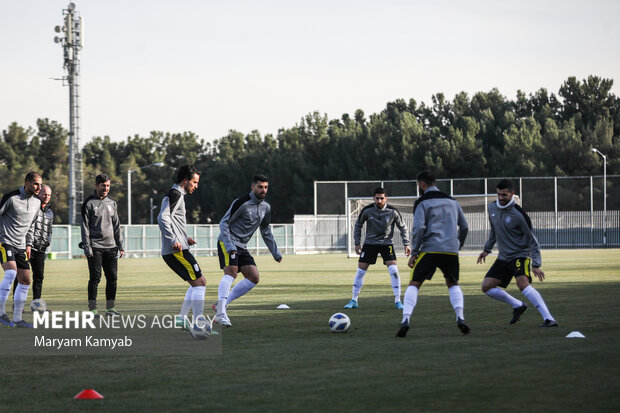 تمرین تیم ملی فوتبال ایران پیش از دیدار با امارات در مرکز ملی فوتبال برگزار شد