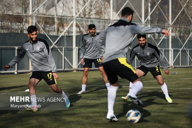 تمرین تیم ملی فوتبال ایران پیش از دیدار با امارات در مرکز ملی فوتبال برگزار شد