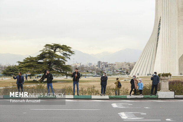 Parade of motorcyclists on the anniversary of the arrival of Imam Khomeini