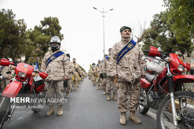 Parade of motorcyclists on the anniversary of the arrival of Imam Khomeini