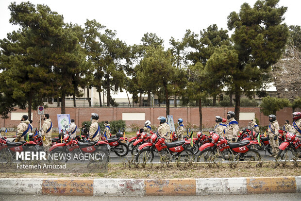 Parade of motorcyclists on the anniversary of the arrival of Imam Khomeini