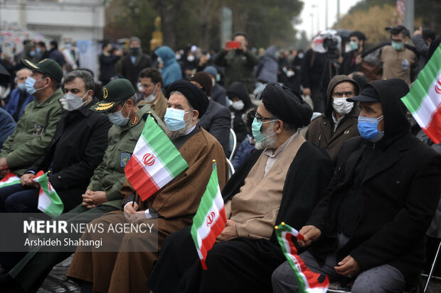 حجت الاسلام سیدمحمدرضا میرتاج الدینی نماینده مجلس در مراسم چهل‌وسومین سالگرد ورود امام خمینی (ره) بنیانگذار جمهوری اسلامی ایران به کشور حضور دارد