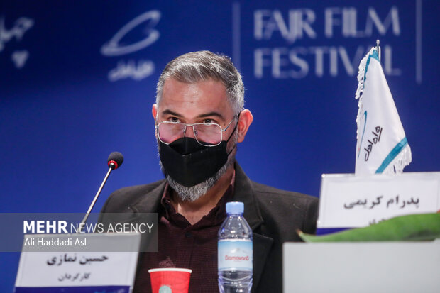 حسین نمازی کارگردان فیلم شادروان در نشست خبری فیلم خود در دومین روز از چهلمین جشنواره فیلم فجر در برج میلاد تهران حضور دارد