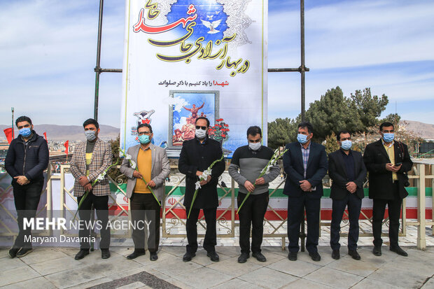 گلباران مزار متبرک شهدا در بجنورد