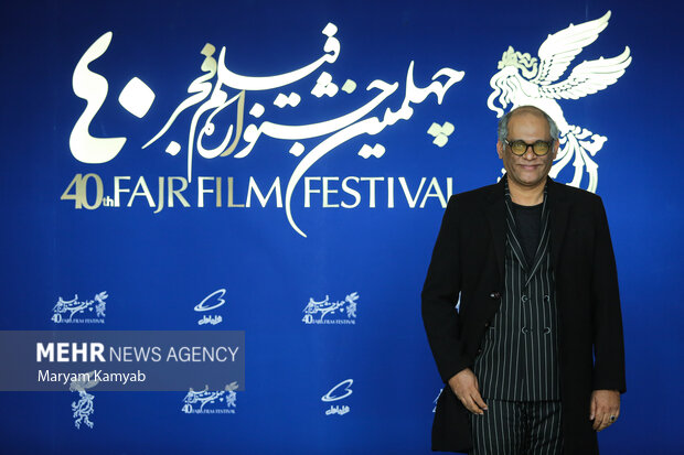 نادر فلاح بازیگر فیلم ملاقات خصوصی در مراسم پیش از اکران فیلم حضور یافت