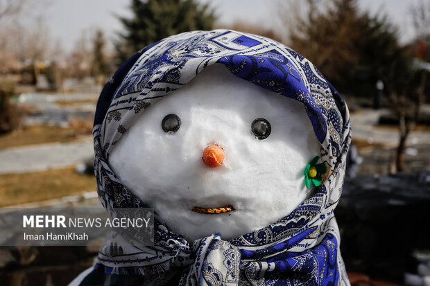 برگزاری جشنواره آدم برفی در همدان