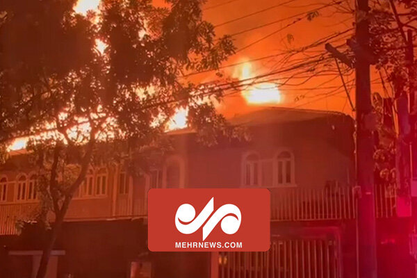 تصاویری از آتش سوزی سفارت روسیه در فیلیپین 