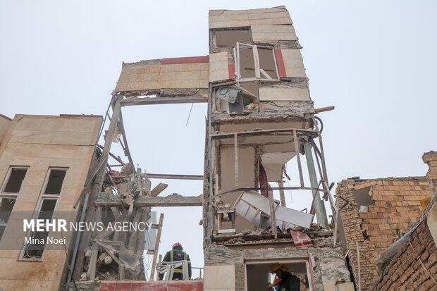  انفجار ساختمان مسکونی در منطقه یوسف آباد تبریز