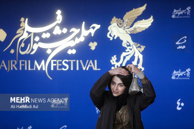عوامل و بازیگران فیلم نگهبان شب در مراسم  پیش از اکران فیلم خود در هفتمین روز چهلمین جشنواره فیلم فجر در برج میلاد تهران حضور دارند