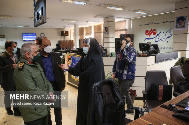 Gen. Shekarchi visits Mehr News Agency 