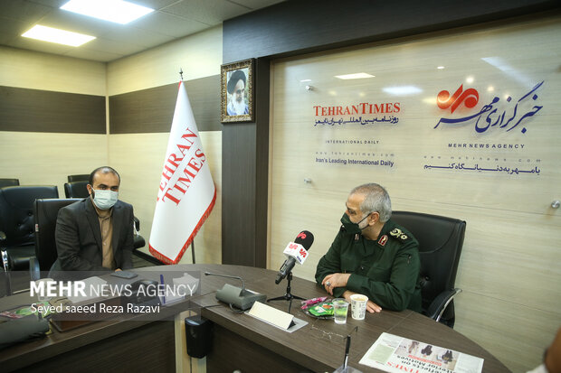 Gen. Shekarchi visits Mehr News Agency 