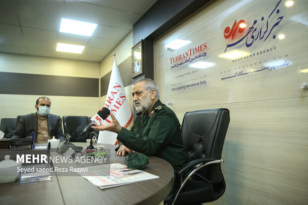 Gen. Shekarchi visits Mehr News Agency 