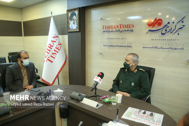 Gen. Shekarchi visits Mehr News Agency 