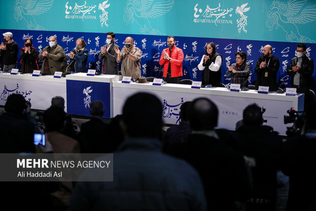 نشست خبری فیلم ۲۸۸۸ در نهمین روز چهلمین جشنواره فیلم فجر در برج میلاد تهران برگزار شد