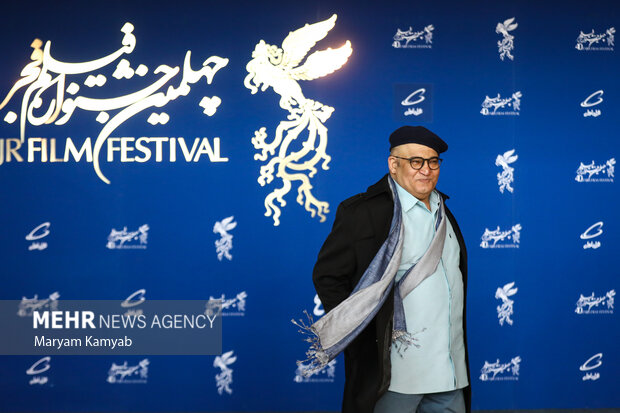 نادر سلیمانی بازیگر فیلم سینمایی ضد در مراسم پیش از اکران این فیلم در دهمین روز چهلمین جشنواره فیلم فجر حضور دارد