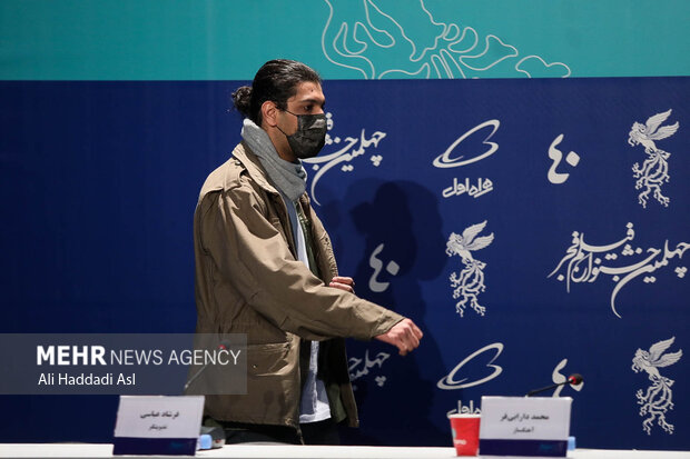 نشست عوامل فیلم سینمایی درب در یازدهمین روز چهلمین جشنواره فیلم فجر در برج میلاد تهران برگزارشد