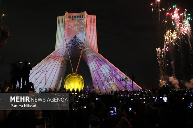 Video-Mapping at Azadi Tower on 43rd Islamic Revolution Anniv
