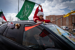 راهپیمایی پرشور خودرویی ۲۲ بهمن در ورامین