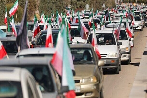 راهپیمایی خودرویی ۲۲ بهمن در کرانه‌های خلیج فارس برگزار شد