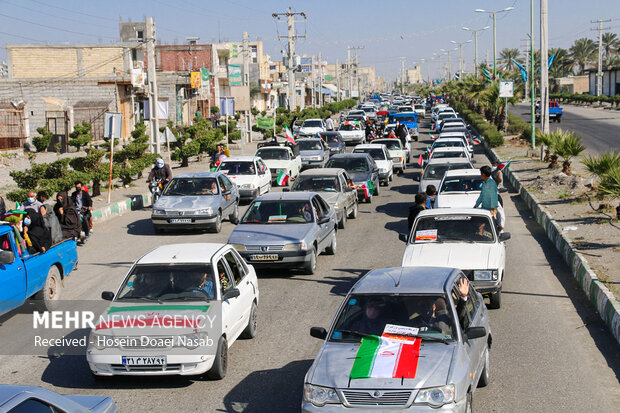 مراسم یوم الله  ۲۲ بهمن در هشتبندی هرمزگان‎‎