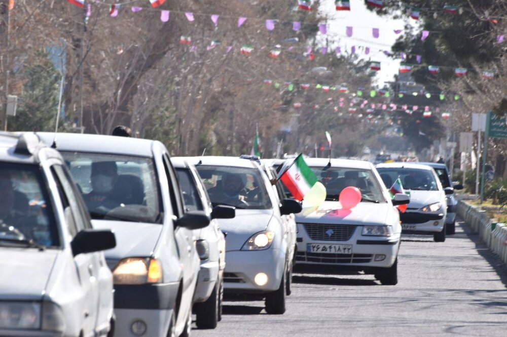 راهپیمایی خودرویی مردم شیراز