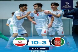 Iran U19 futsal team beats Afghanistan at CAFA
