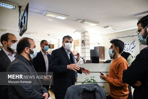 بازدید محمد اسلامی رئیس سازمان انرژی اتمی از خبرگزاری مهر