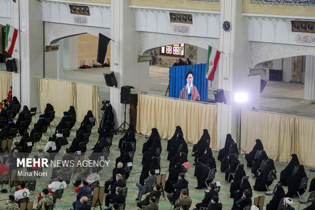 حضور پرشور مردم تبریز در دیدار مجازی با رهبر معظم انقلاب